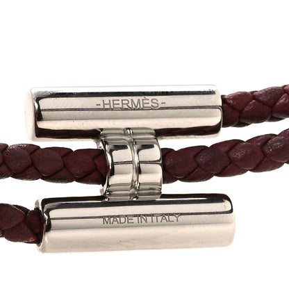 Hermes Swift Double Wrap Cord Tournis Tresse Bracelet T4 Terre 4 of 5