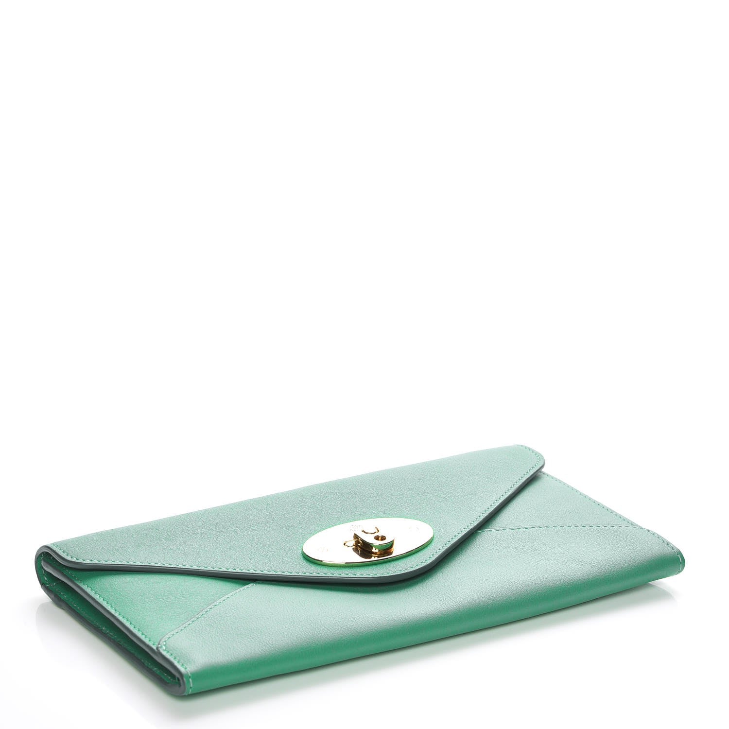Mulberry Silky Classic Calfskin Envelope Long Wallet Jungle Green 4 of 8