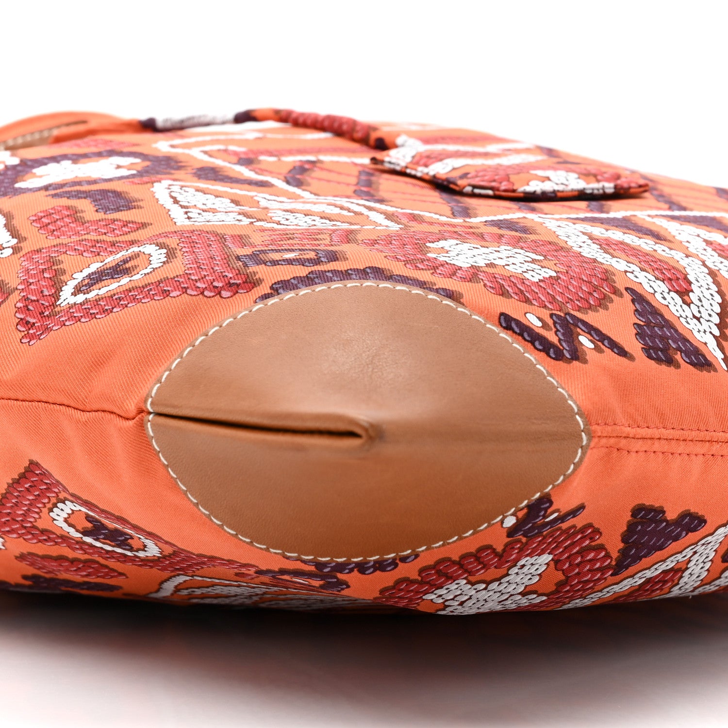 Hermes Silk Barenia Kelly En Perles Silky City 33 Bag Fauve Orange Anthracite Frambroise 11 of 15