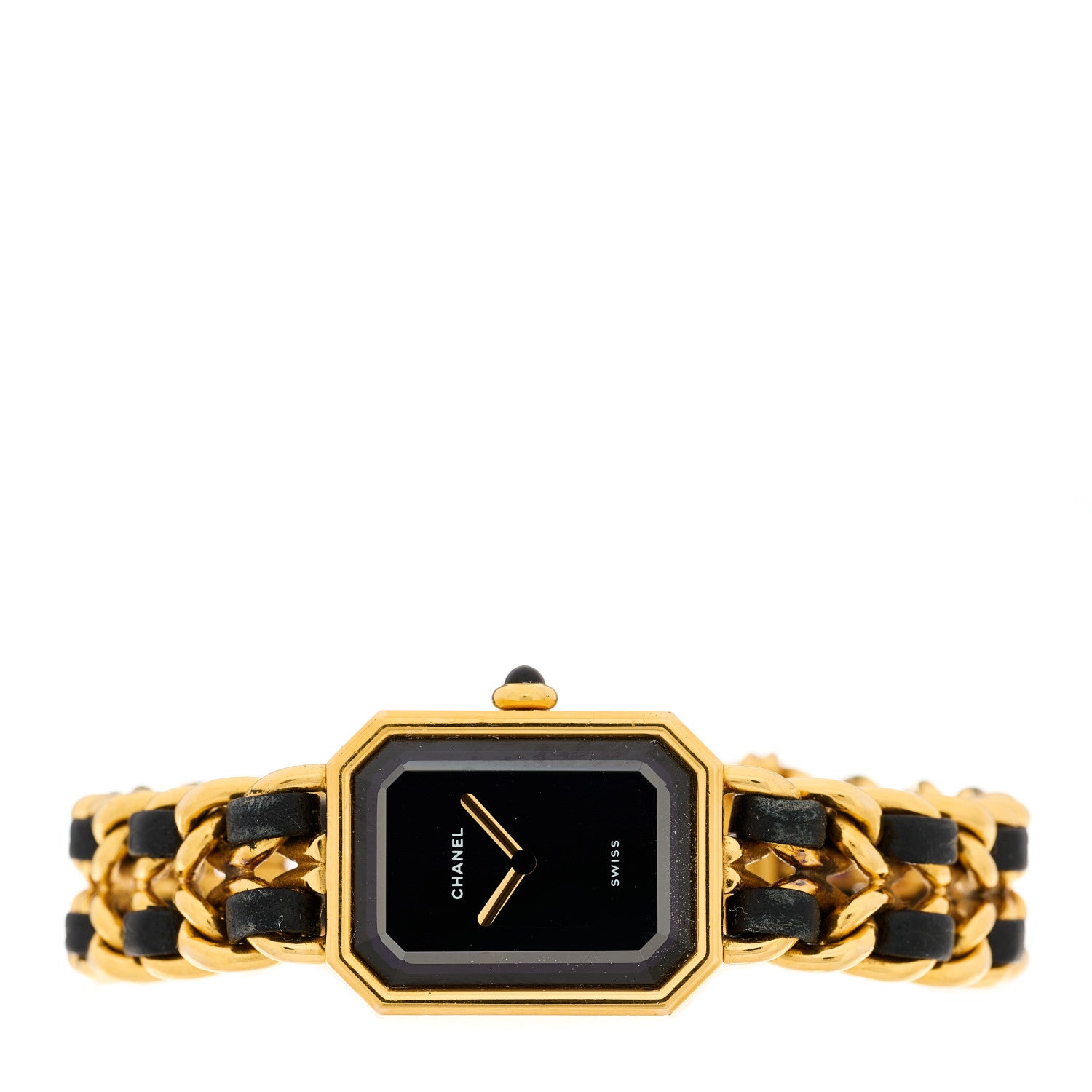 Chanel Stainless Steel Lambskin 20mm Chain Premiere Quartz Watch Gold M 2 of 4