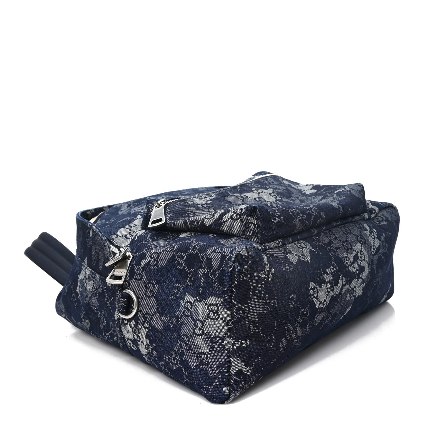 Denim Monogram Camouflage Large Backpack Blue