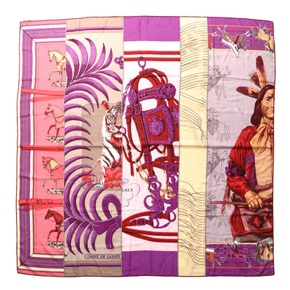 Hermes Silk Cashmere Carre En Carres Shawl 140 1 of 3