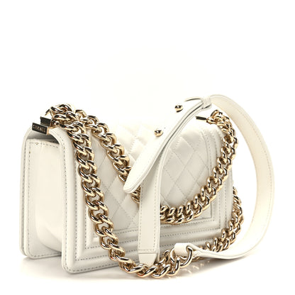 Chanel Lambskin Quilted Small Boy Flap White 4 of 10