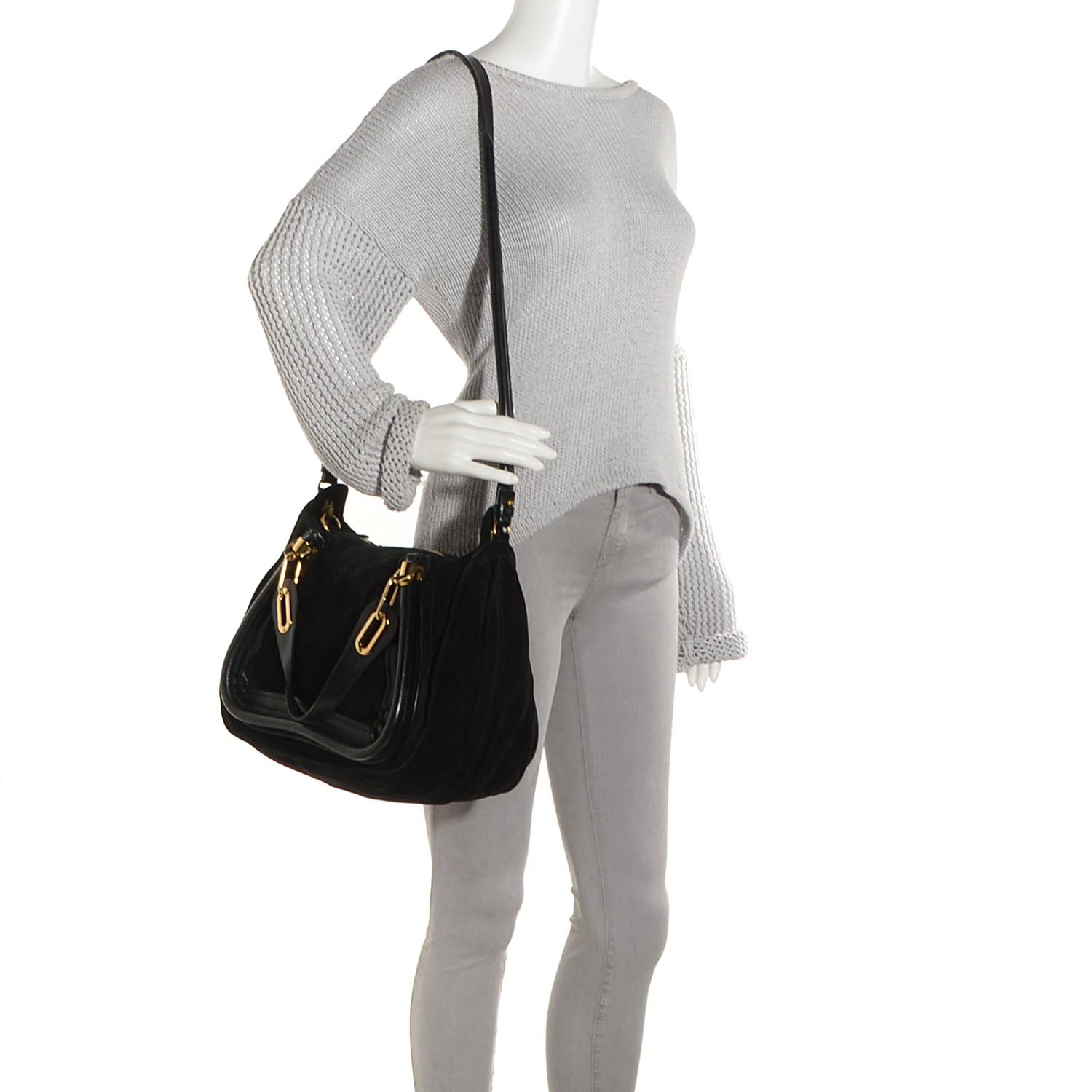 Chloe Suede Medium Paraty Black 2 of 9