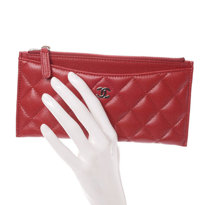 Chanel Iridescent Caviar Quilted Classic Zip Pouch Pink 2 of 8