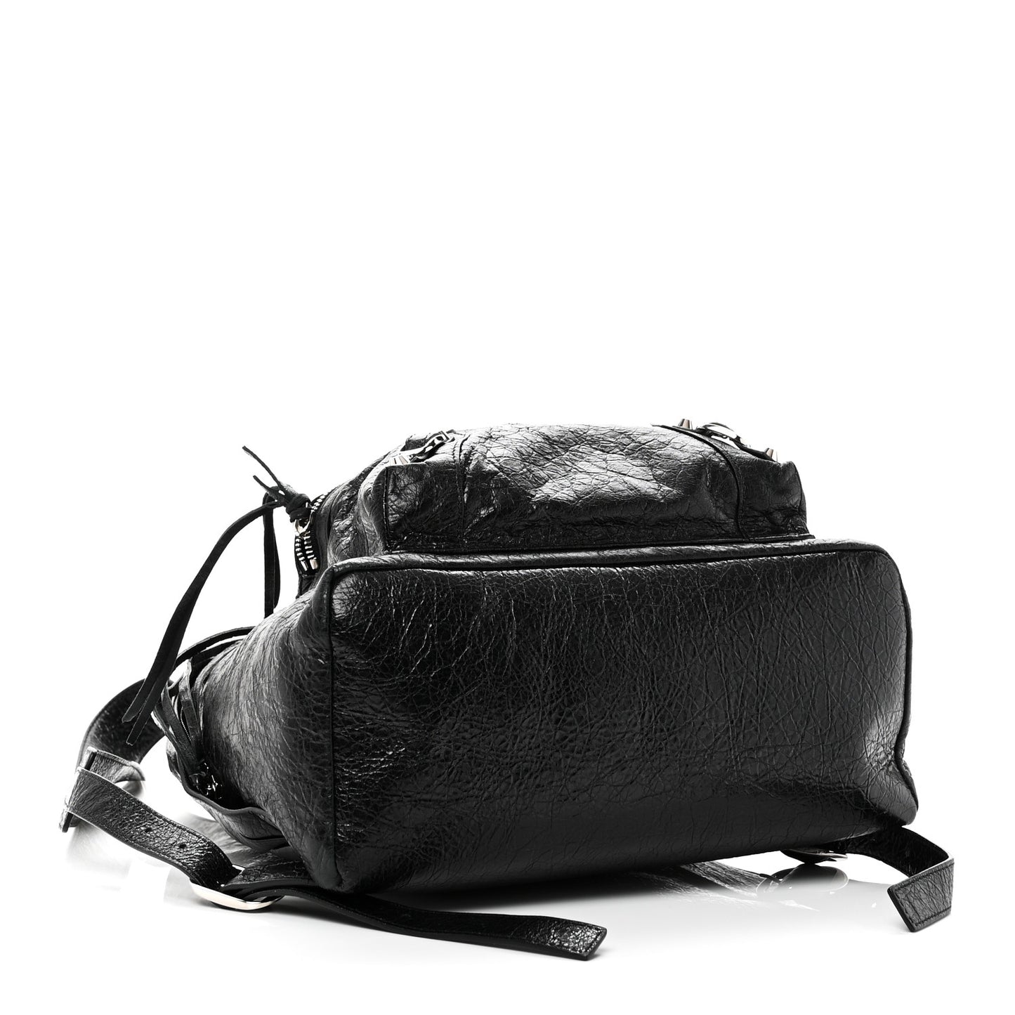 Agneau Classic Silver Hardware Backpack Black