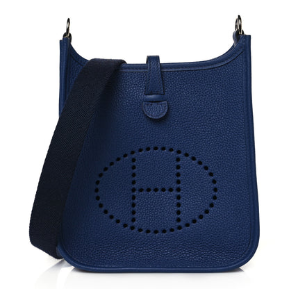 Hermes Taurillon Clemence Amazone Evelyne TPM Blue Saphir Blue Indigo 1 of 10