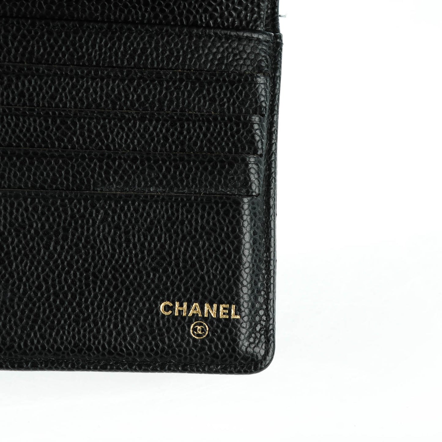 Caviar Quilted Large Flap Wallet Black