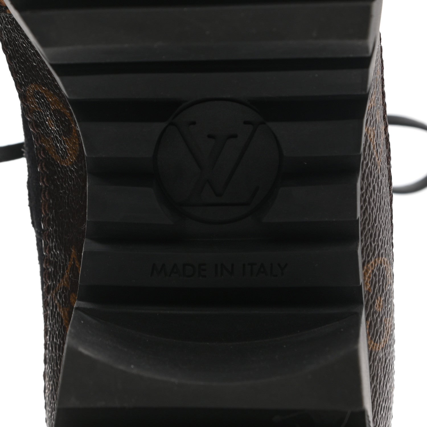 Louis Vuitton Suede Calfskin Monogram Calf Hair Laureate Platform Desert Boots 39 Black 7 of 11