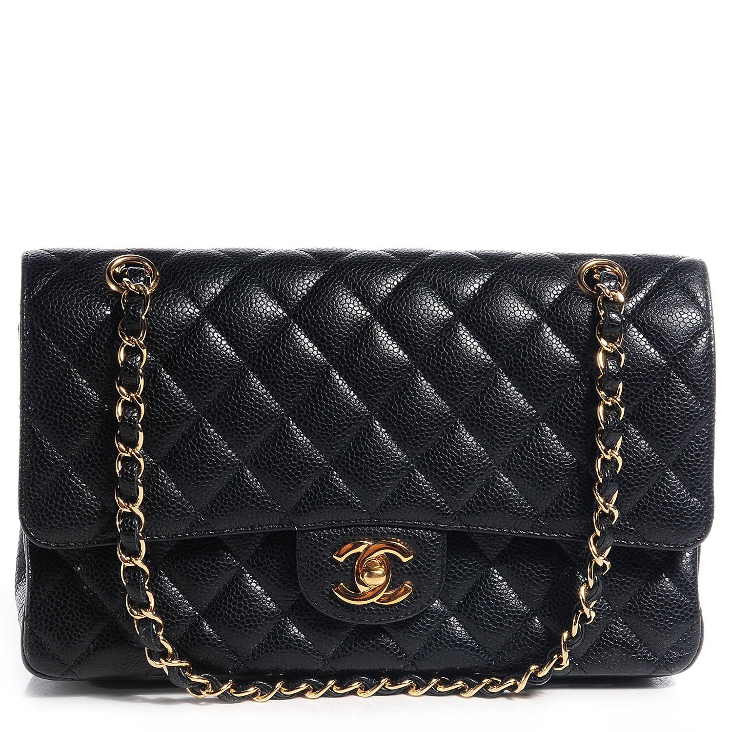 Chanel Caviar Quilted Medium Double Flap Black 1 of 8