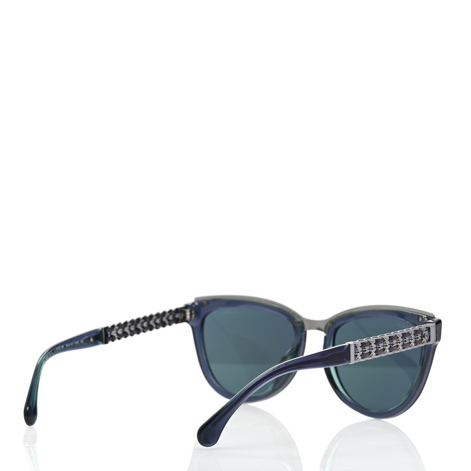 Chanel Lambskin Chain Sunglasses 5361-Q Blue 4 of 8