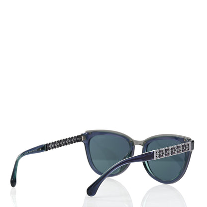 Chanel Lambskin Chain Sunglasses 5361-Q Blue 4 of 8