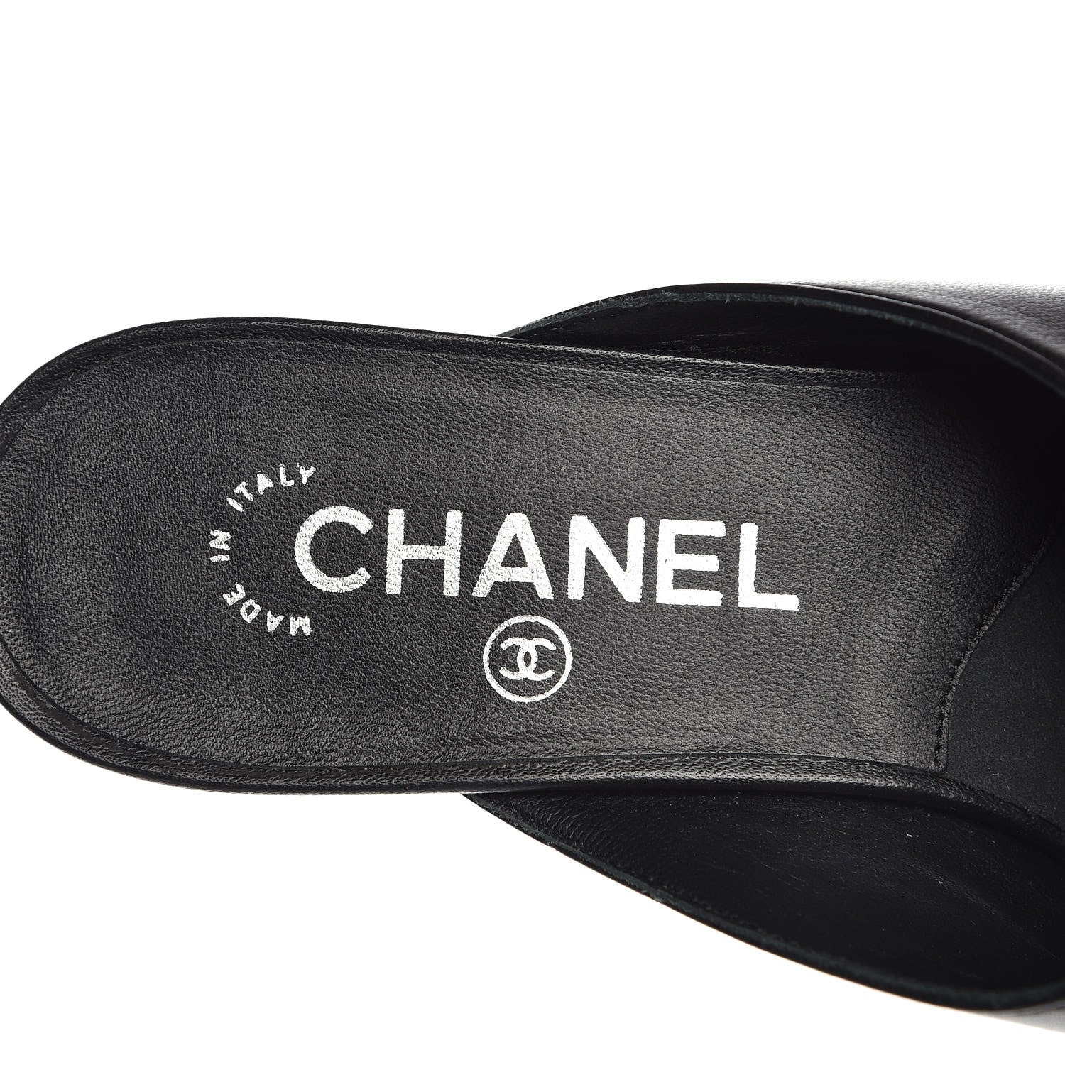 Chanel Lambskin Grosgrain Cap Toe Mules 36.5 Black 6 of 9