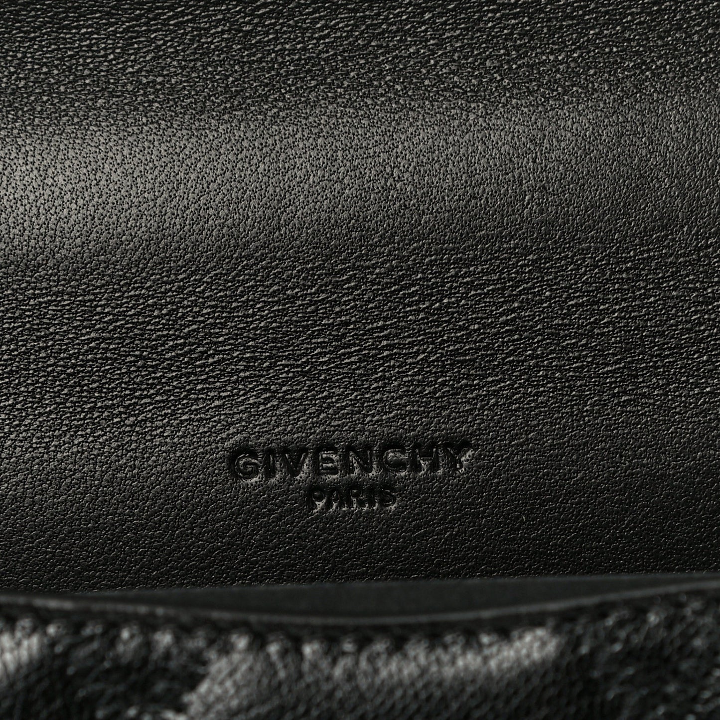 Goatskin Quilted GV3 Strap Wallet Black