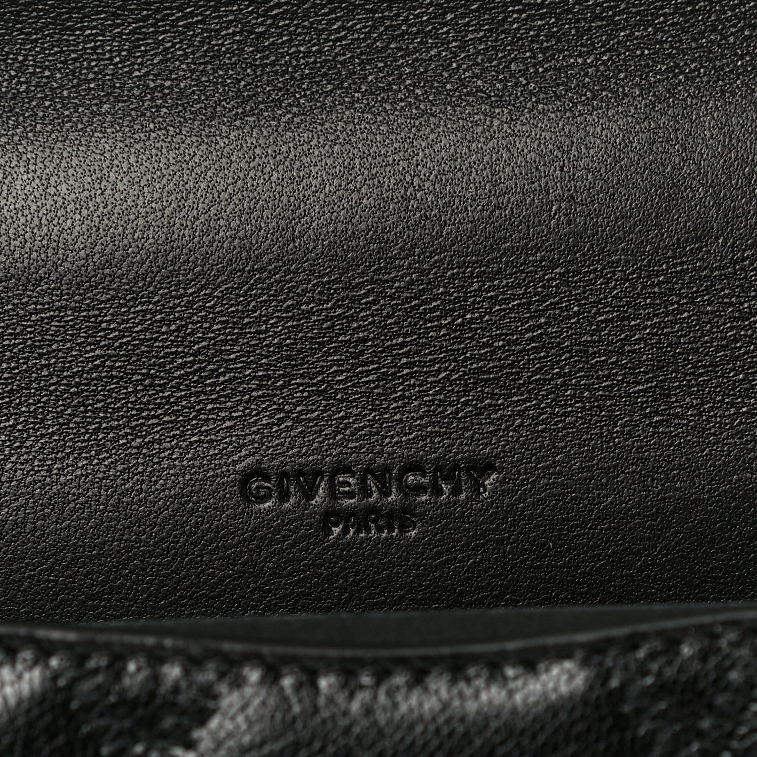Givenchy Goatskin Quilted GV3 Strap Wallet Black 5 of 10