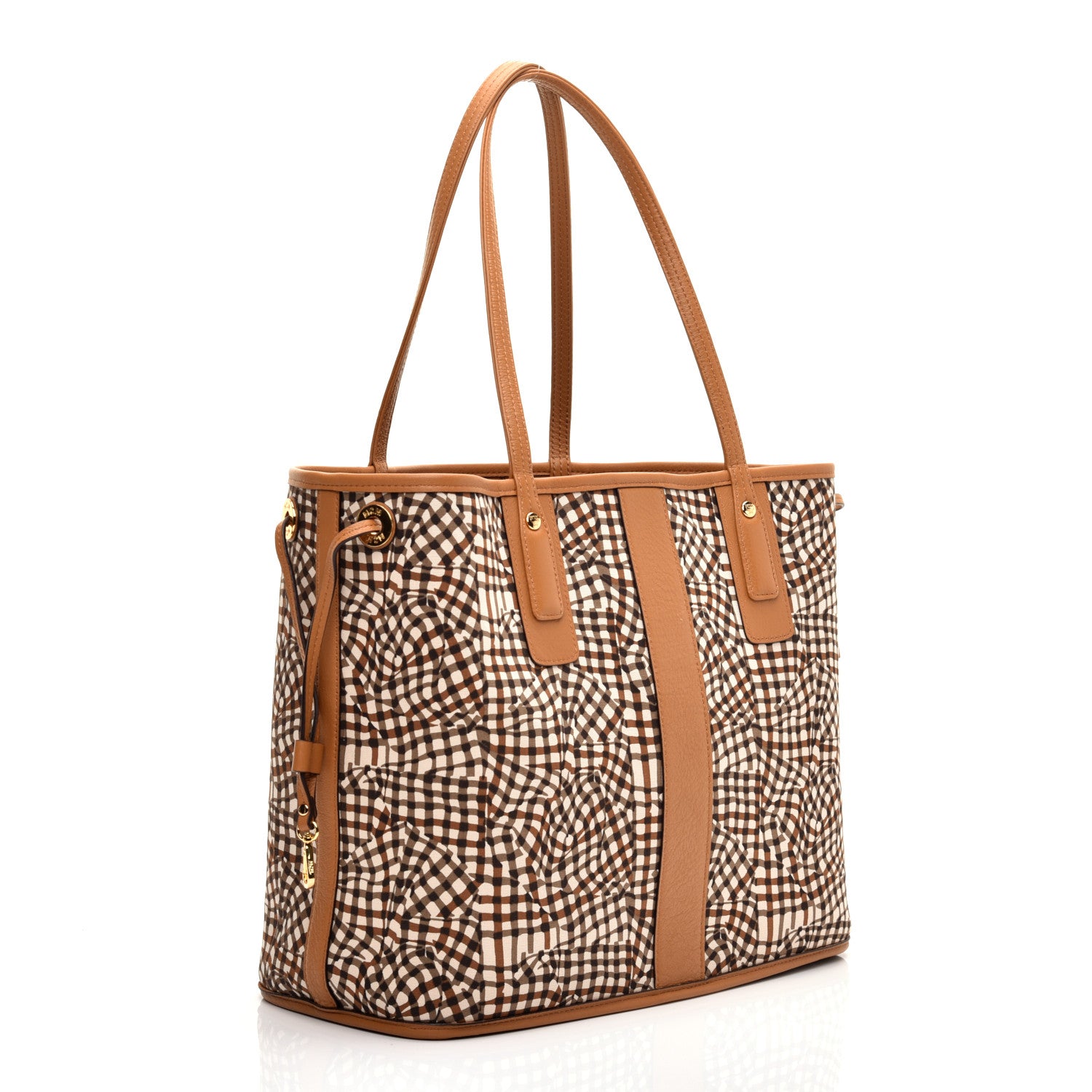 MCM Visetos Medium Liz Reversible Shopper Tote Cognac 10 of 12