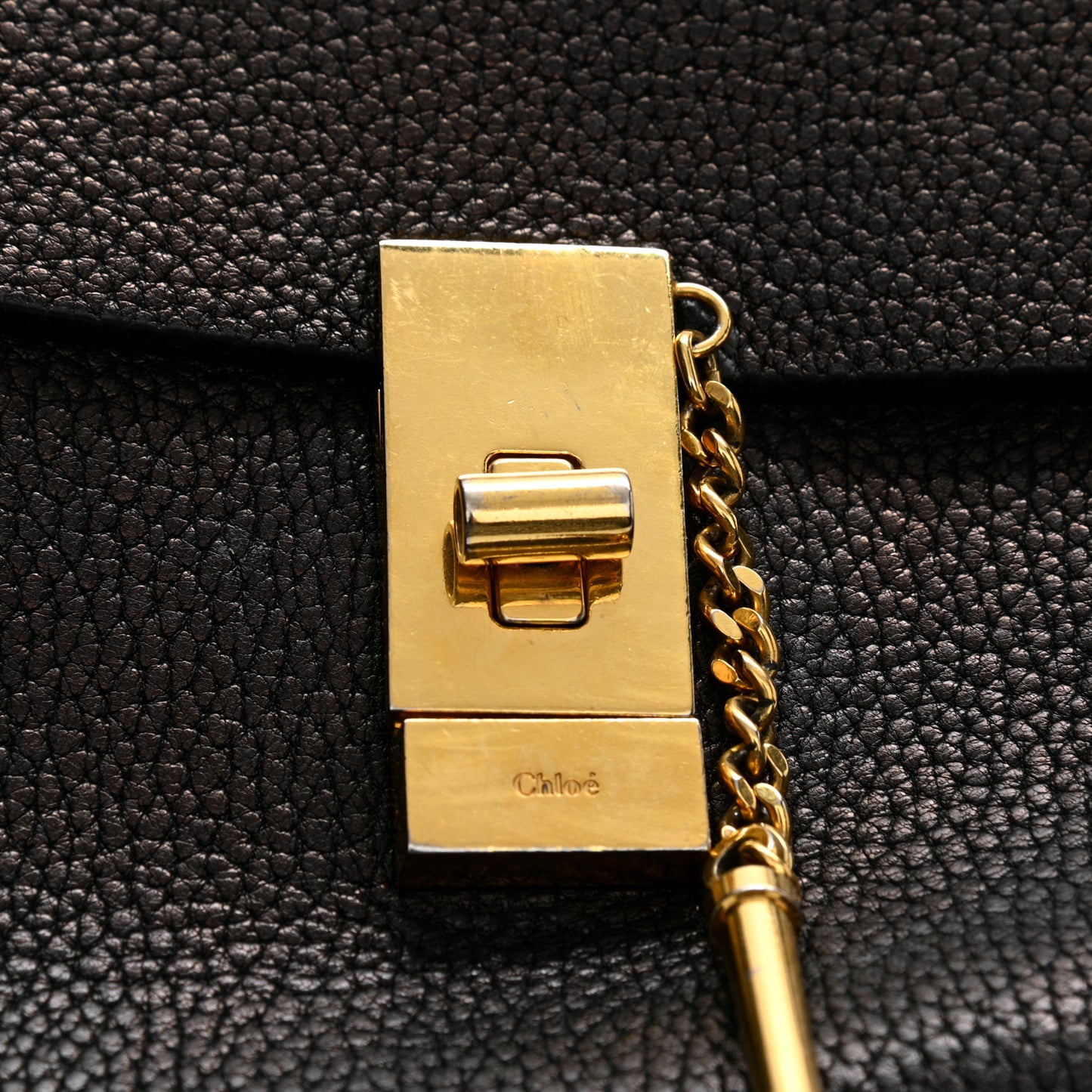 Grained Lambskin Mini Drew Shoulder Bag Black
