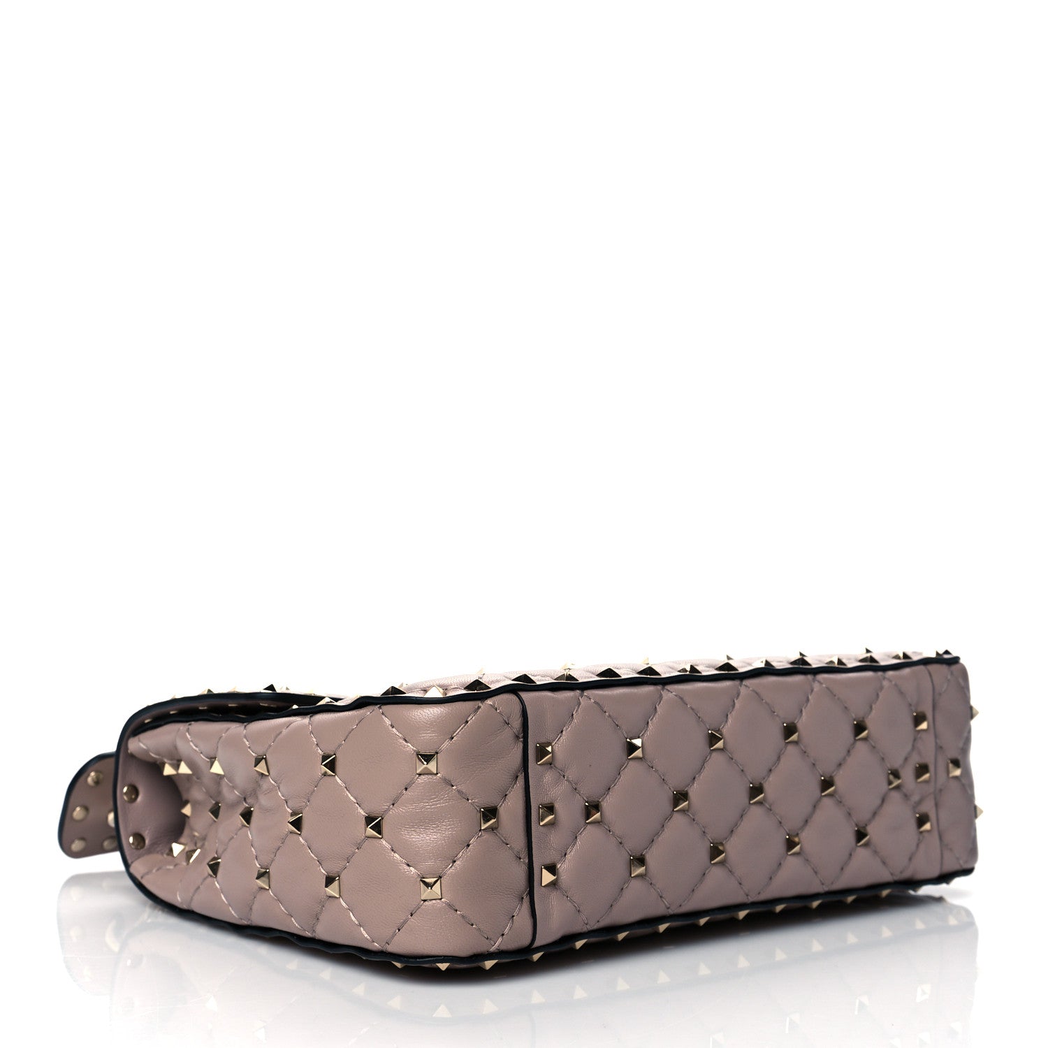 Valentino Garavani Lambskin Medium Rockstud Spike Shoulder Bag Poudre 4 of 9