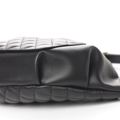 Chanel Lambskin Quilted Waist Bag Fanny Pack Black 9 of 11