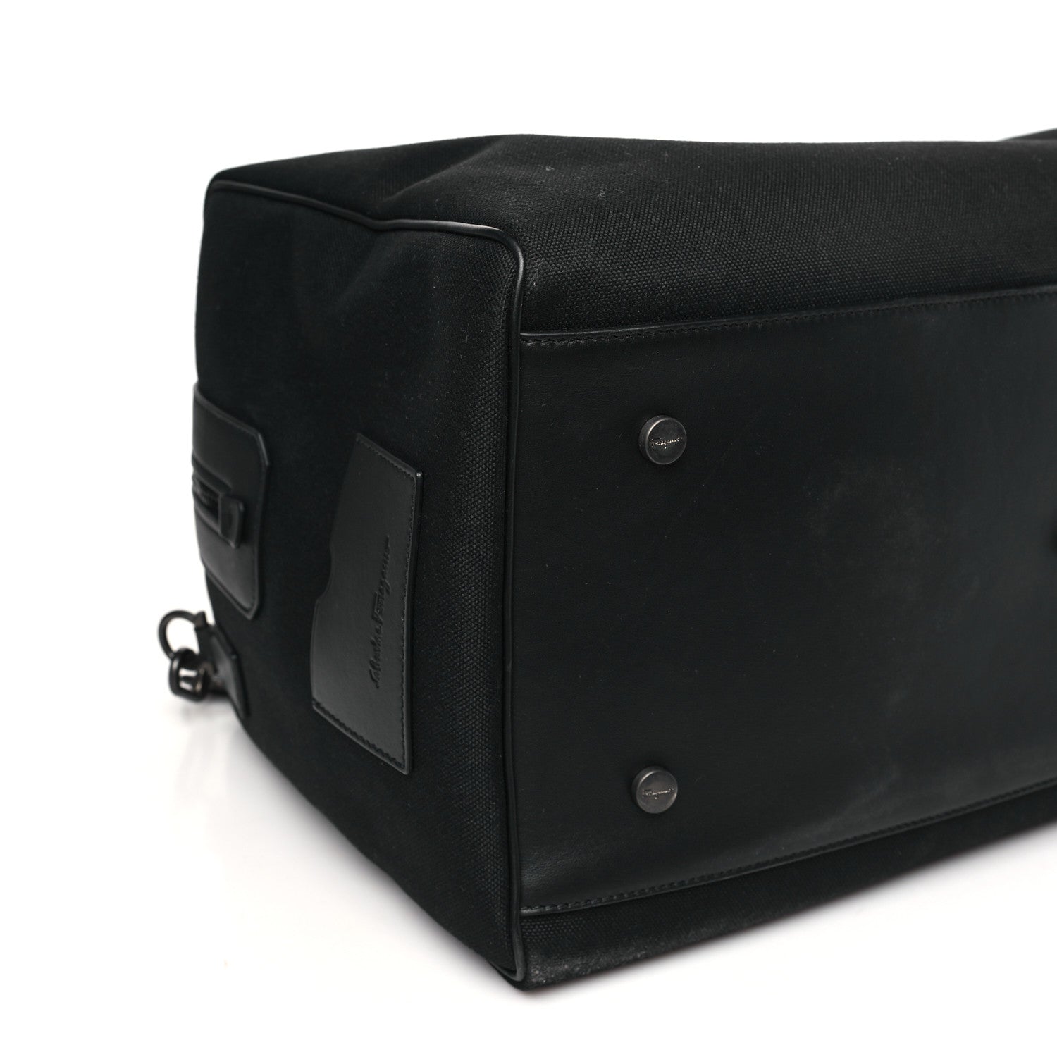 Salvatore Ferragamo Canvas 1927 Signature Duffle Black 7 of 8