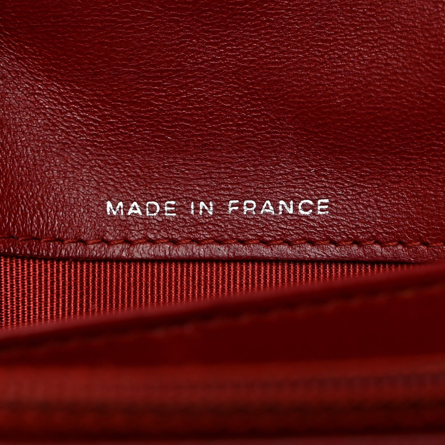 Lambskin Quilted Large Gusset Flap Wallet Red