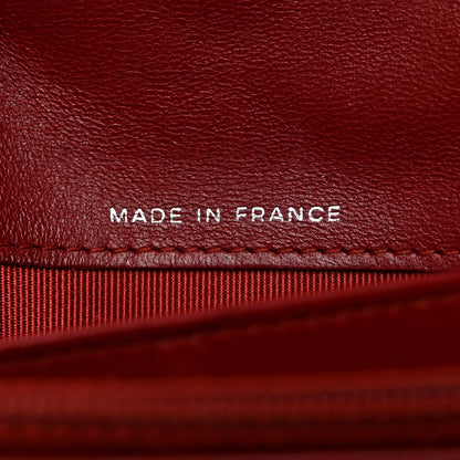Chanel Lambskin Quilted Large Gusset Flap Wallet Red 6 of 14