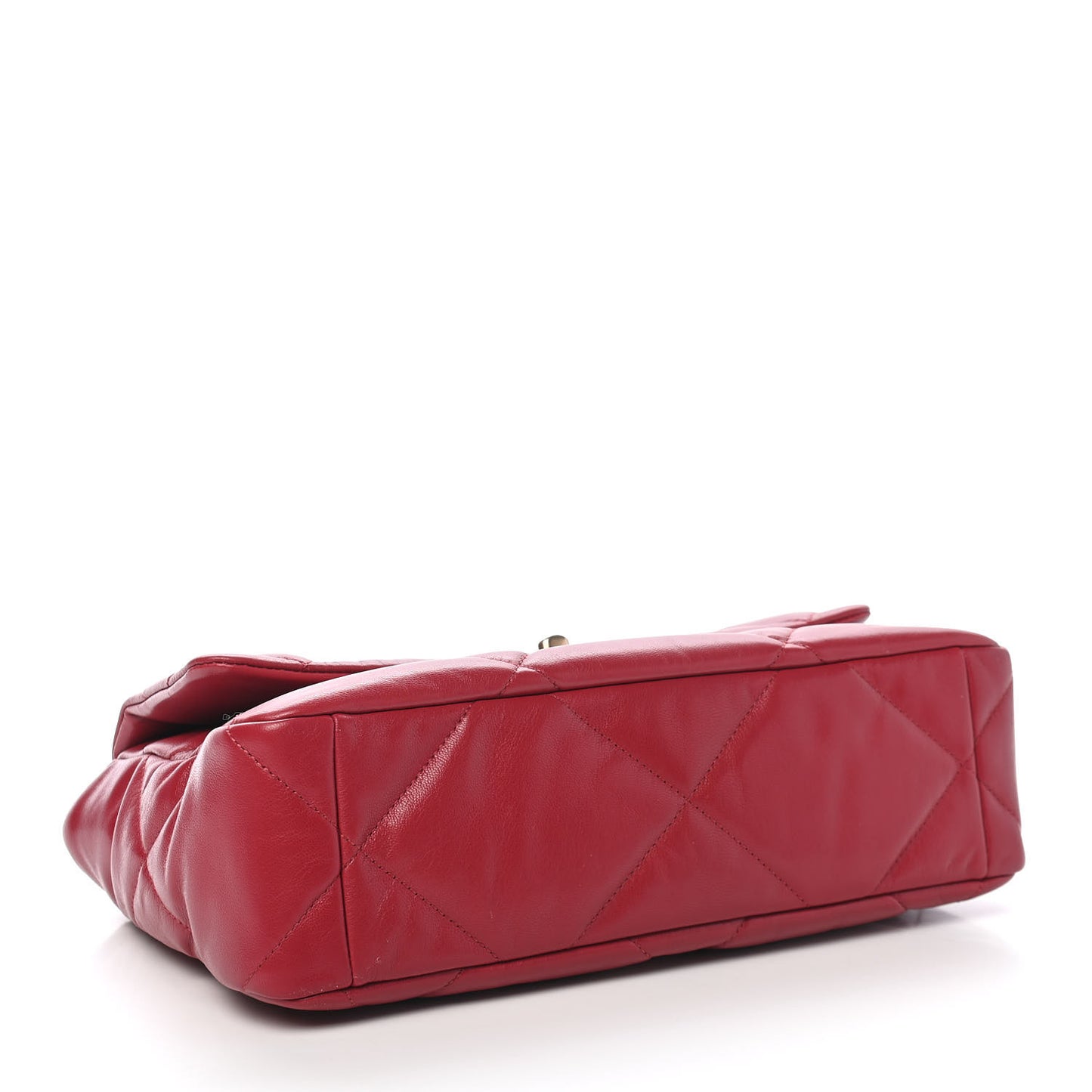 Goatskin Quilted Large Chanel 19 Flap Red