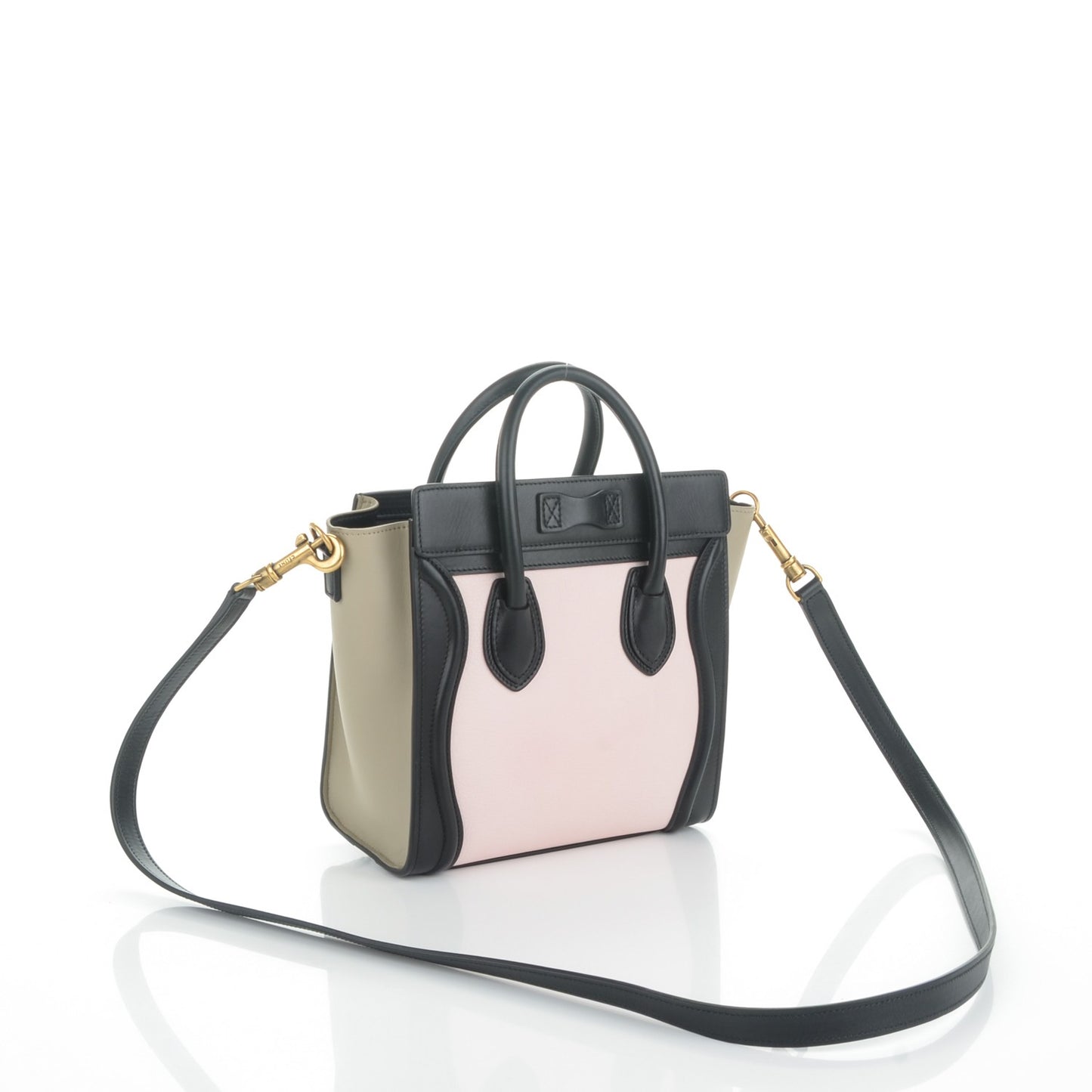Smooth Drummed Calfskin Nano Tri-Color Luggage Light Rose