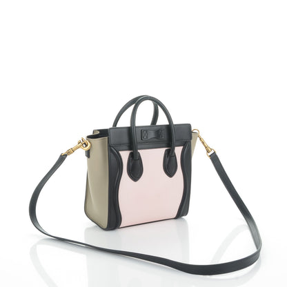 Celine Smooth Drummed Calfskin Nano Tri-Color Luggage Light Rose 3 of 6