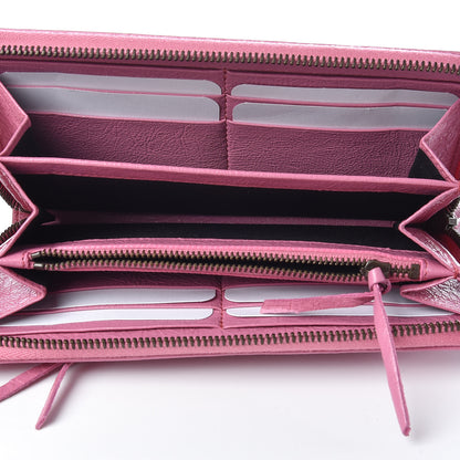 Balenciaga Agneau Classic Hardware Continental Zip Around Wallet Rose Guimauve 5 of 8