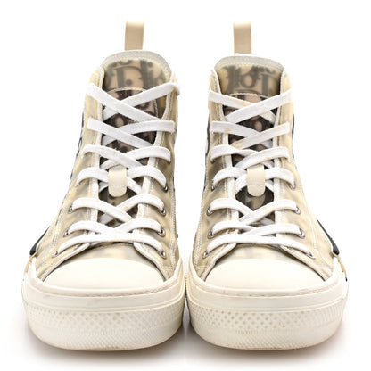 Christian Dior Technical Canvas Oblique B23 High Top Sneakers 40 White Black 3 of 9
