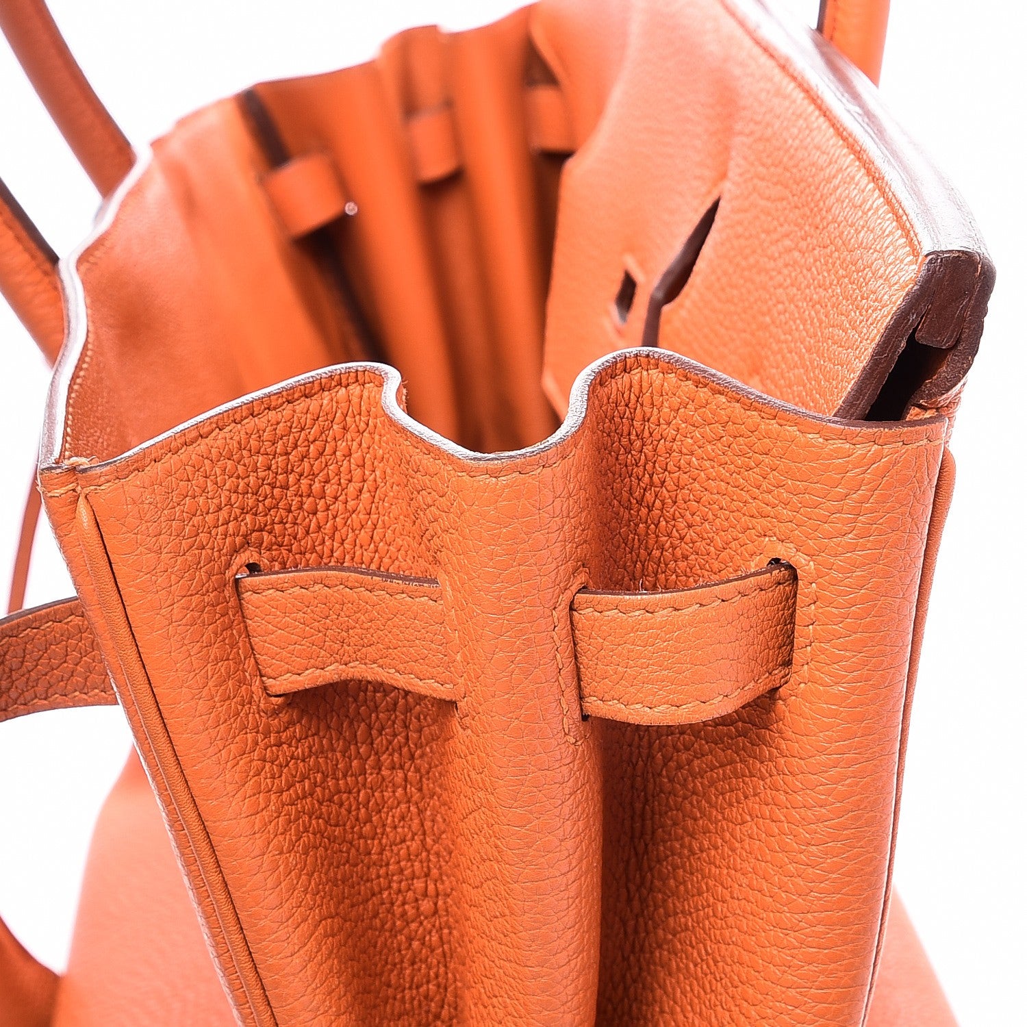 Hermes Taurillon Clemence Birkin 40 Orange 12 of 35