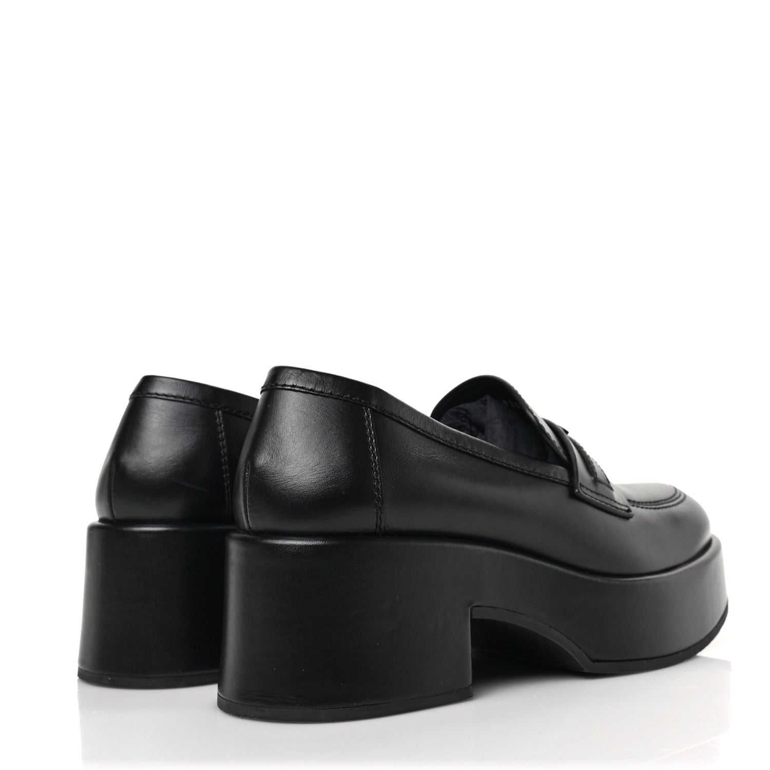 Chanel Calfskin CC Platform Loafers 38 Black 4 of 7