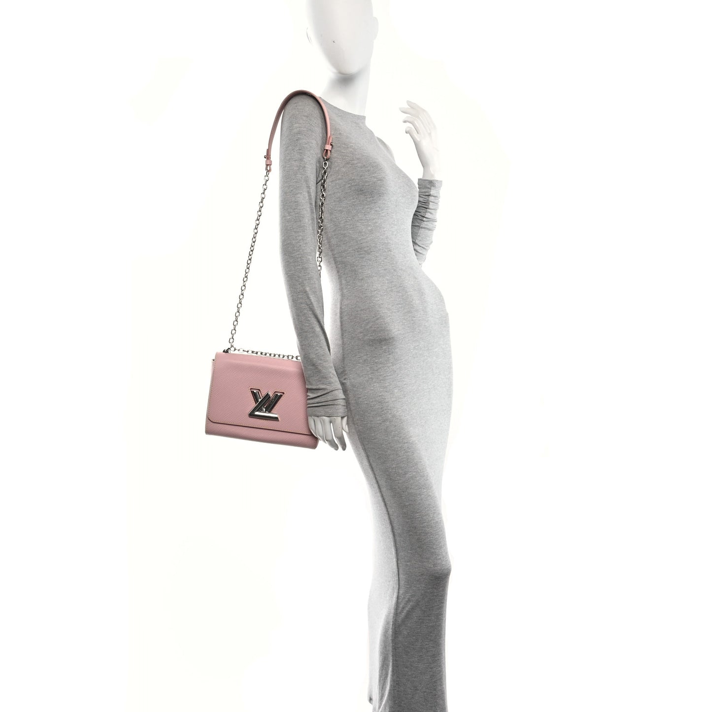 Epi Twist Shoulder Bag MM Rose Ballerine