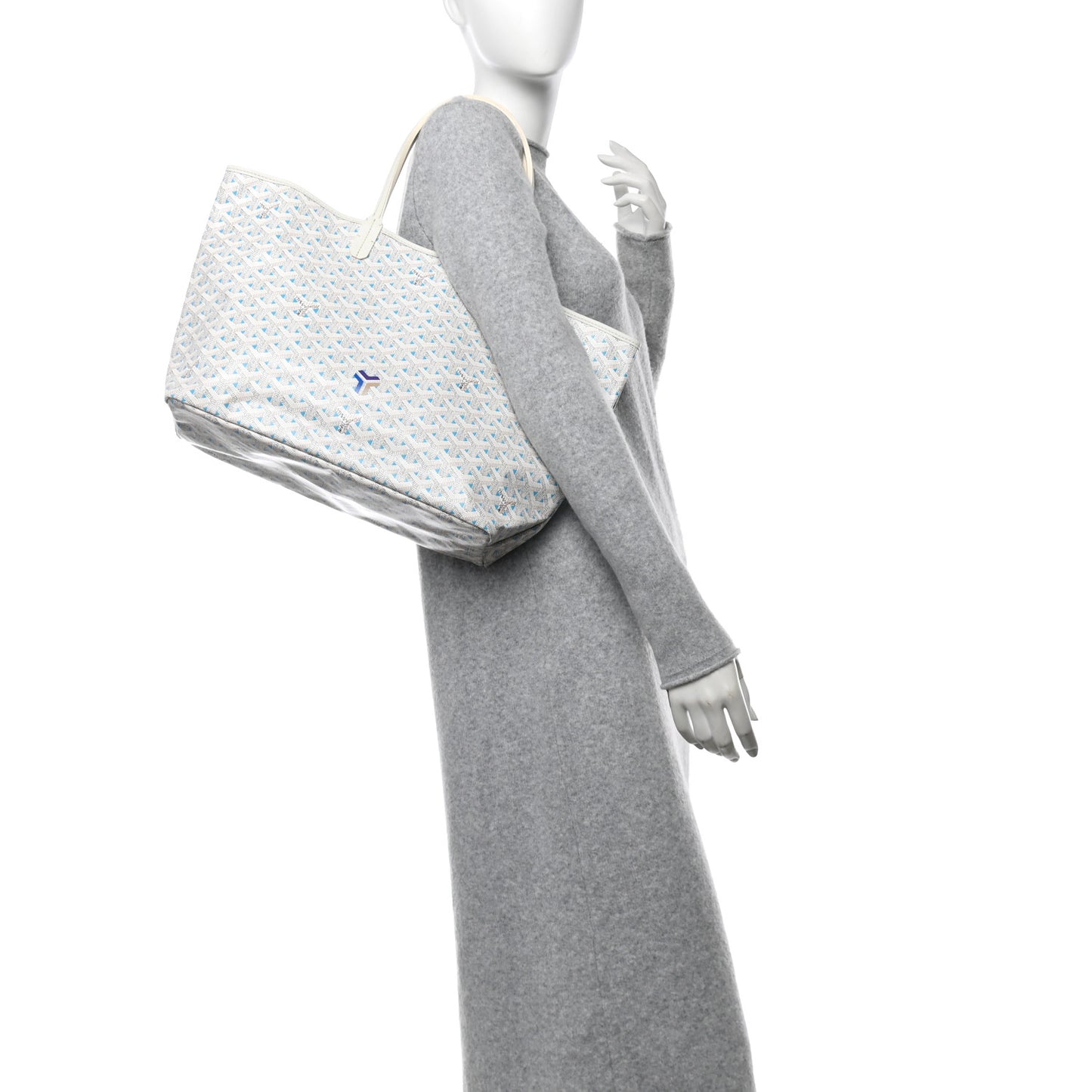 Goyardine Saint Louis Claire Voie PM White Opaline