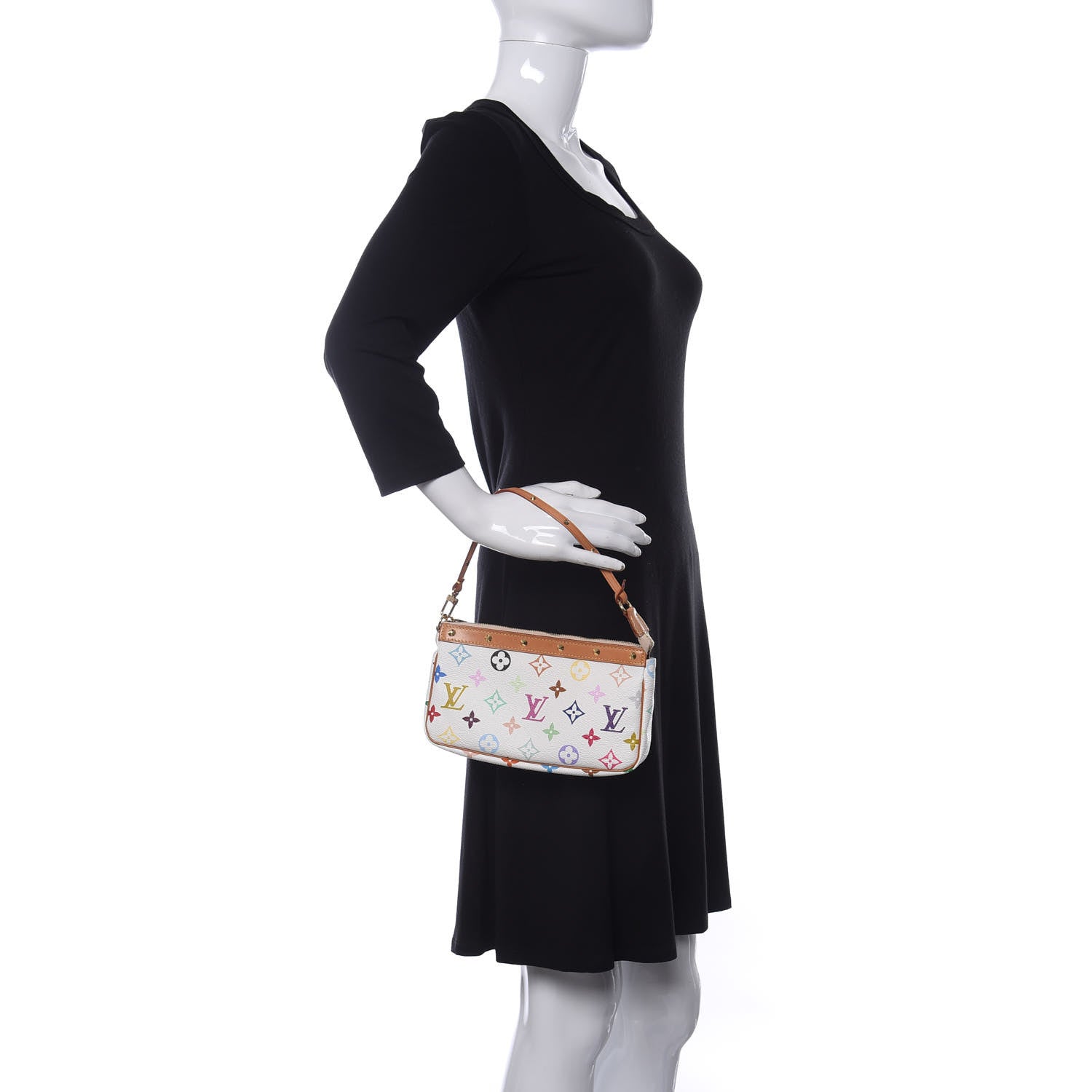 Louis Vuitton Monogram Multicolor Pochette Accessories White 2 of 11