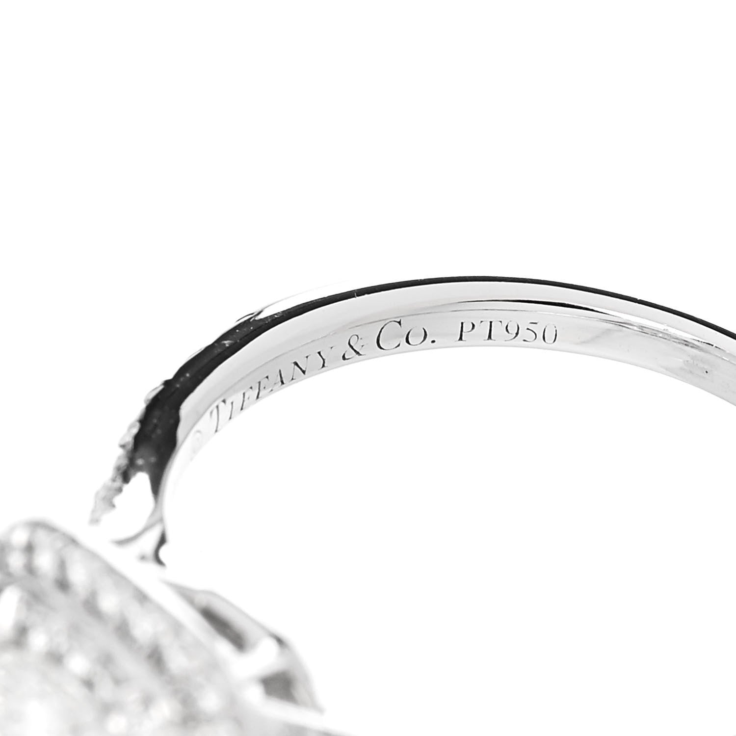 Tiffany Platinum Diamond .71ct Soleste Cushion Cut Double Halo Engagement Ring 48 4.5 5 of 7