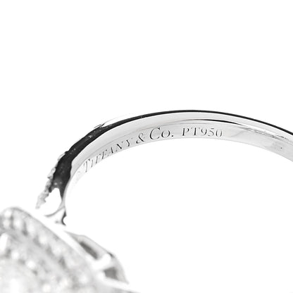 Tiffany Platinum Diamond .71ct Soleste Cushion Cut Double Halo Engagement Ring 48 4.5 5 of 7