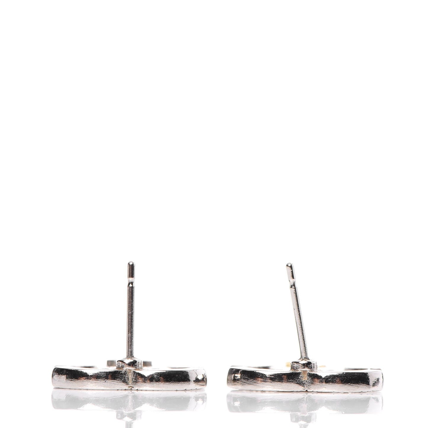 Crystal CC Earrings Silver