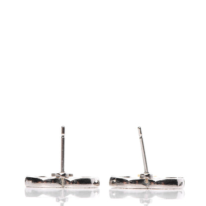 Chanel Crystal CC Earrings Silver 7 of 7