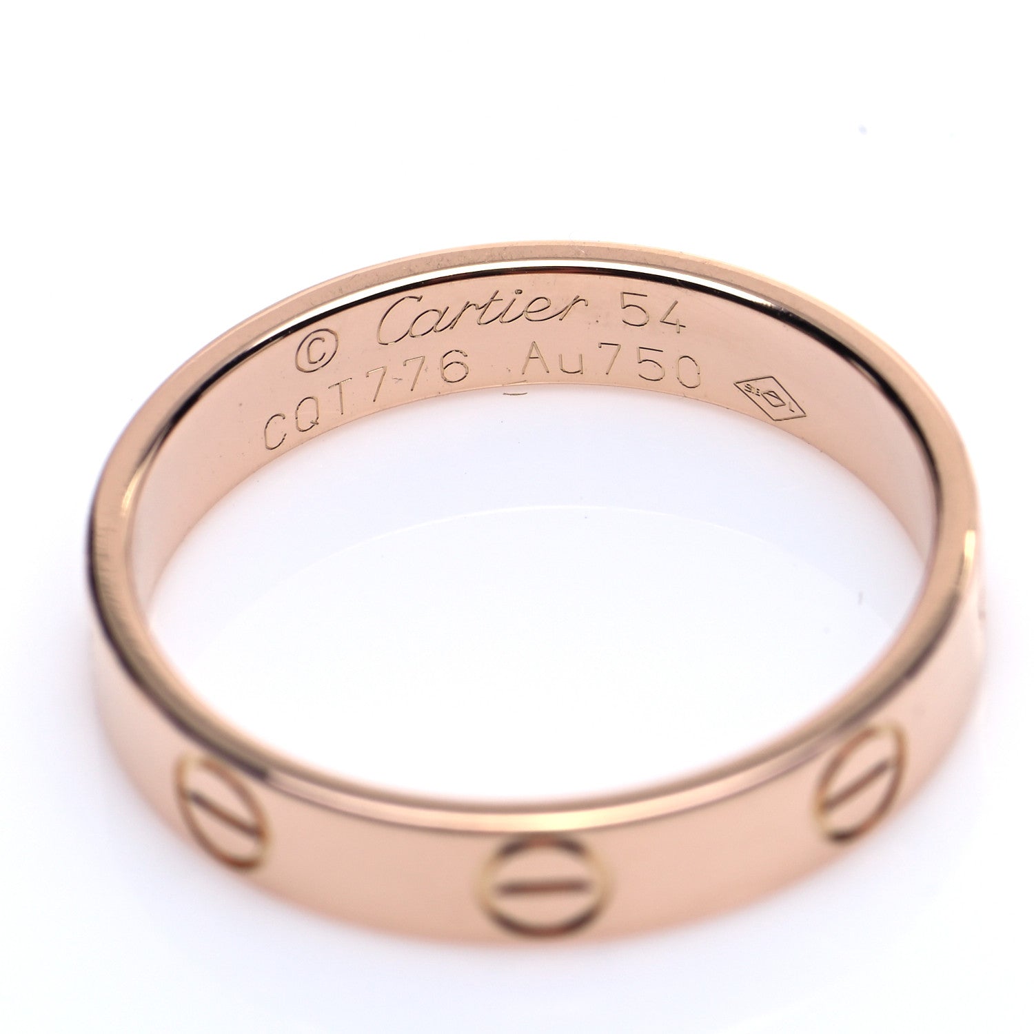 Cartier 18K Pink Gold 3.5mm LOVE Wedding Band Ring 51 5.75 4 of 5