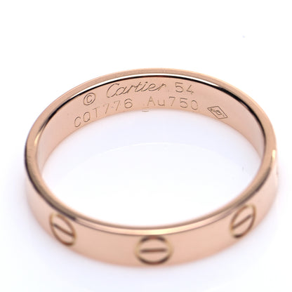 Cartier 18K Pink Gold 3.5mm LOVE Wedding Band Ring 51 5.75 4 of 5