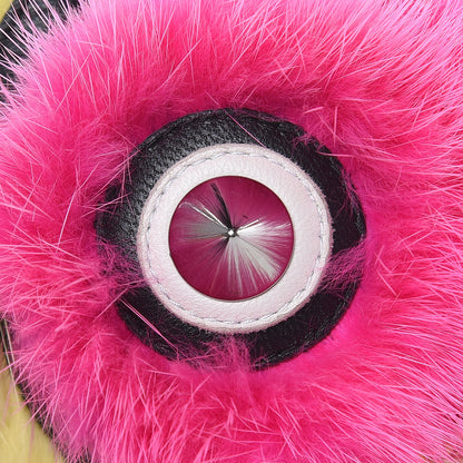 Fendi Mink Goat Fur Nappa QuTweet Coolibri Bag Bug Charm Verde Acido Fuxia Multicolor Black 3 of 3