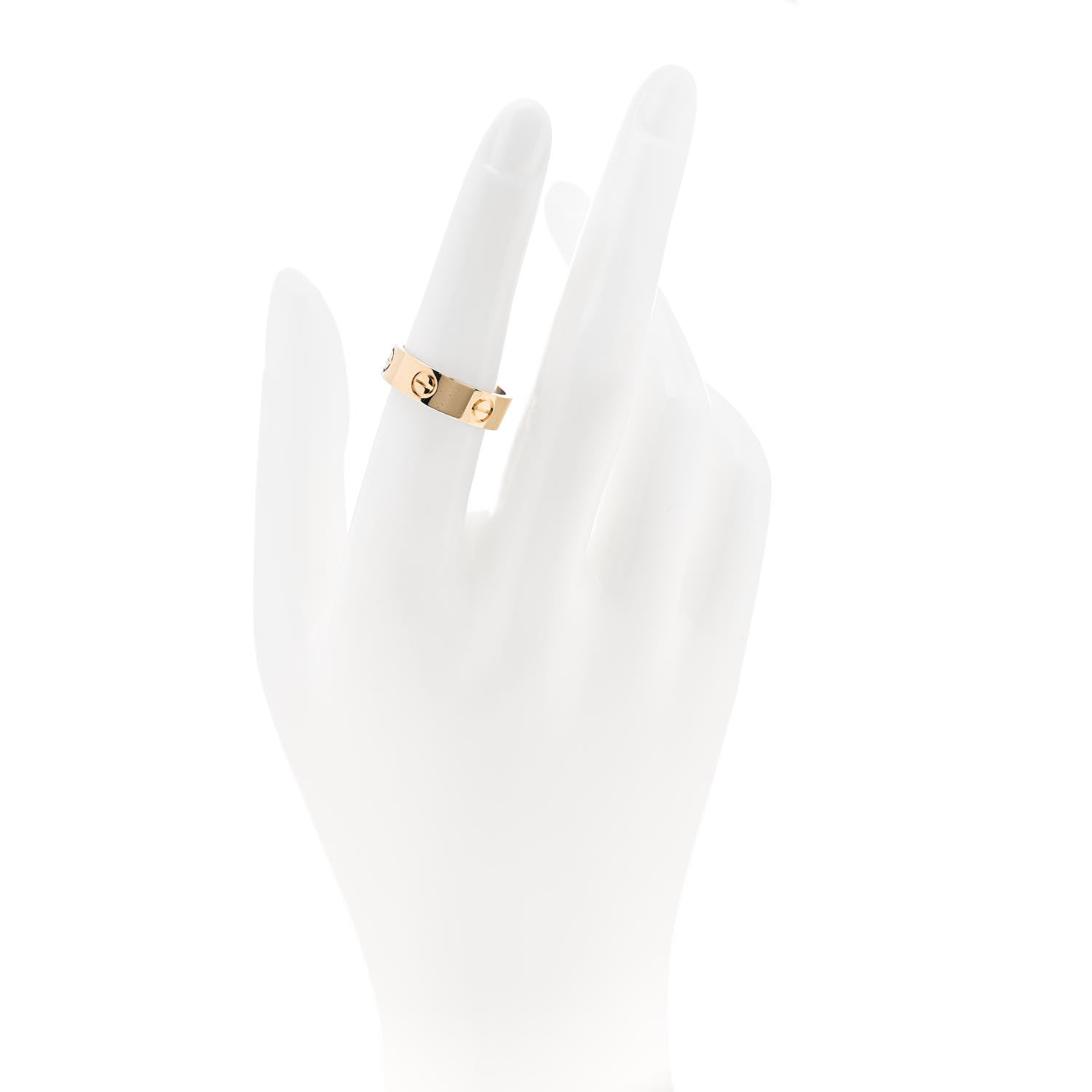Cartier 18K Yellow Gold 5.5mm LOVE Ring 53 6.5 2 of 5