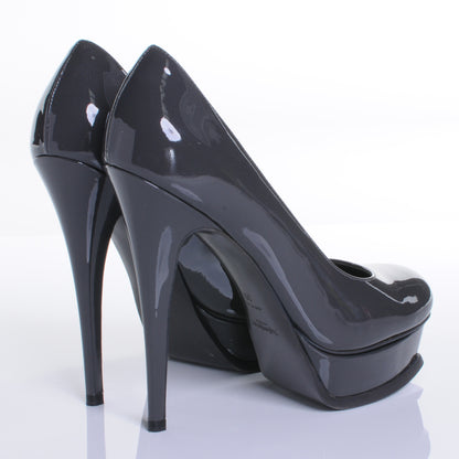 Saint Laurent Patent Tribute 105 Platform Pumps 39 Grey 4 of 6