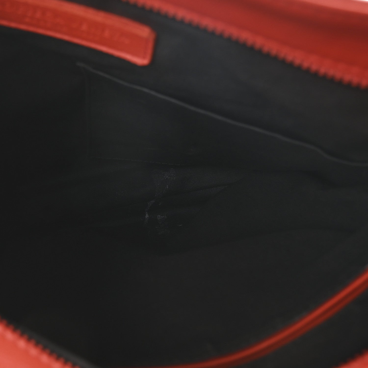 Bottega Veneta Nappa Intrecciato Crossbody Messenger Bag Red White 5 of 9