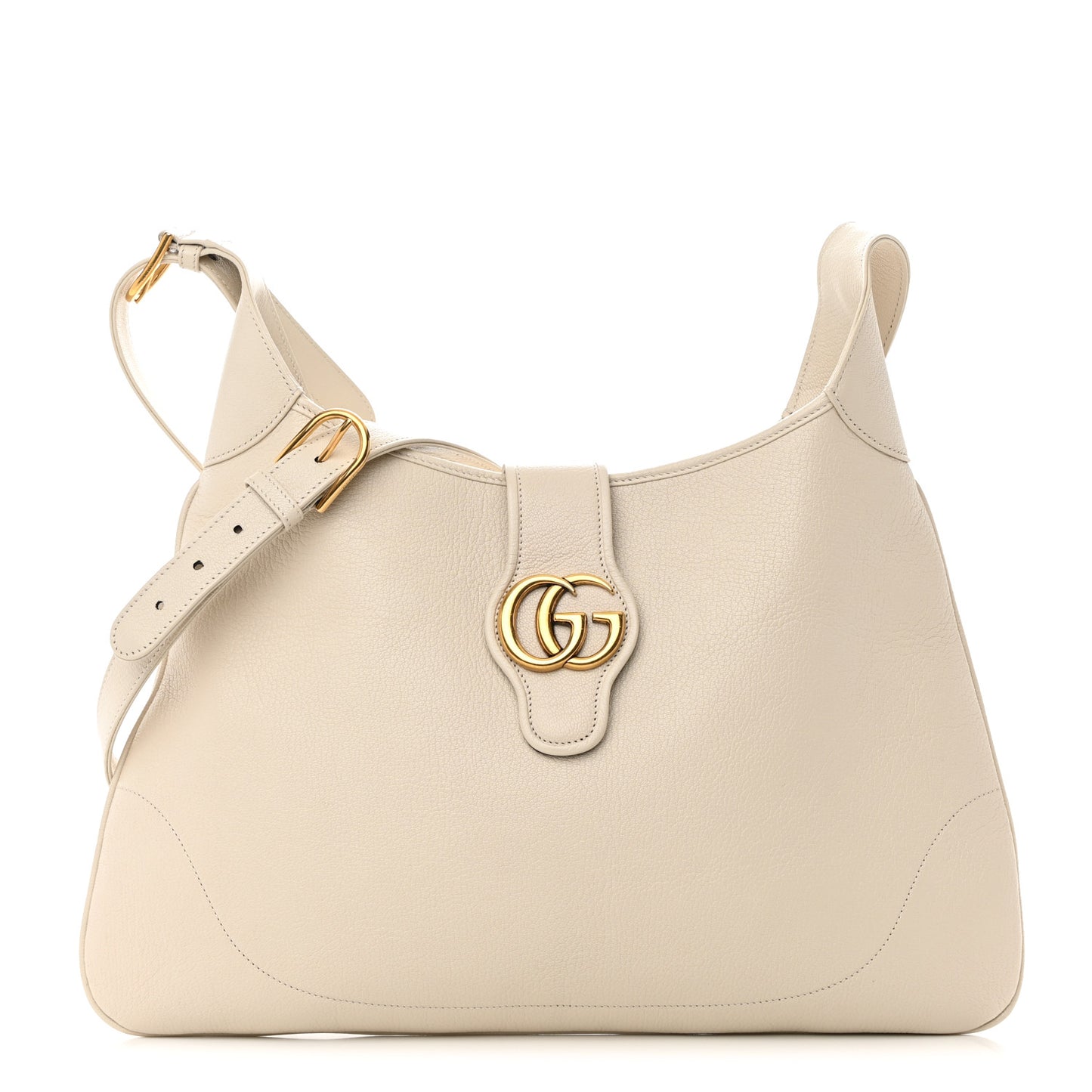 Goatskin Large Aphrodite Shoulder Bag Mystic White