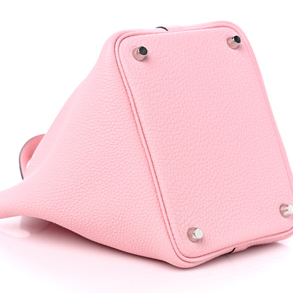 Hermes Taurillon Clemence Picotin Lock 18 PM Rose Sakura 8 of 10