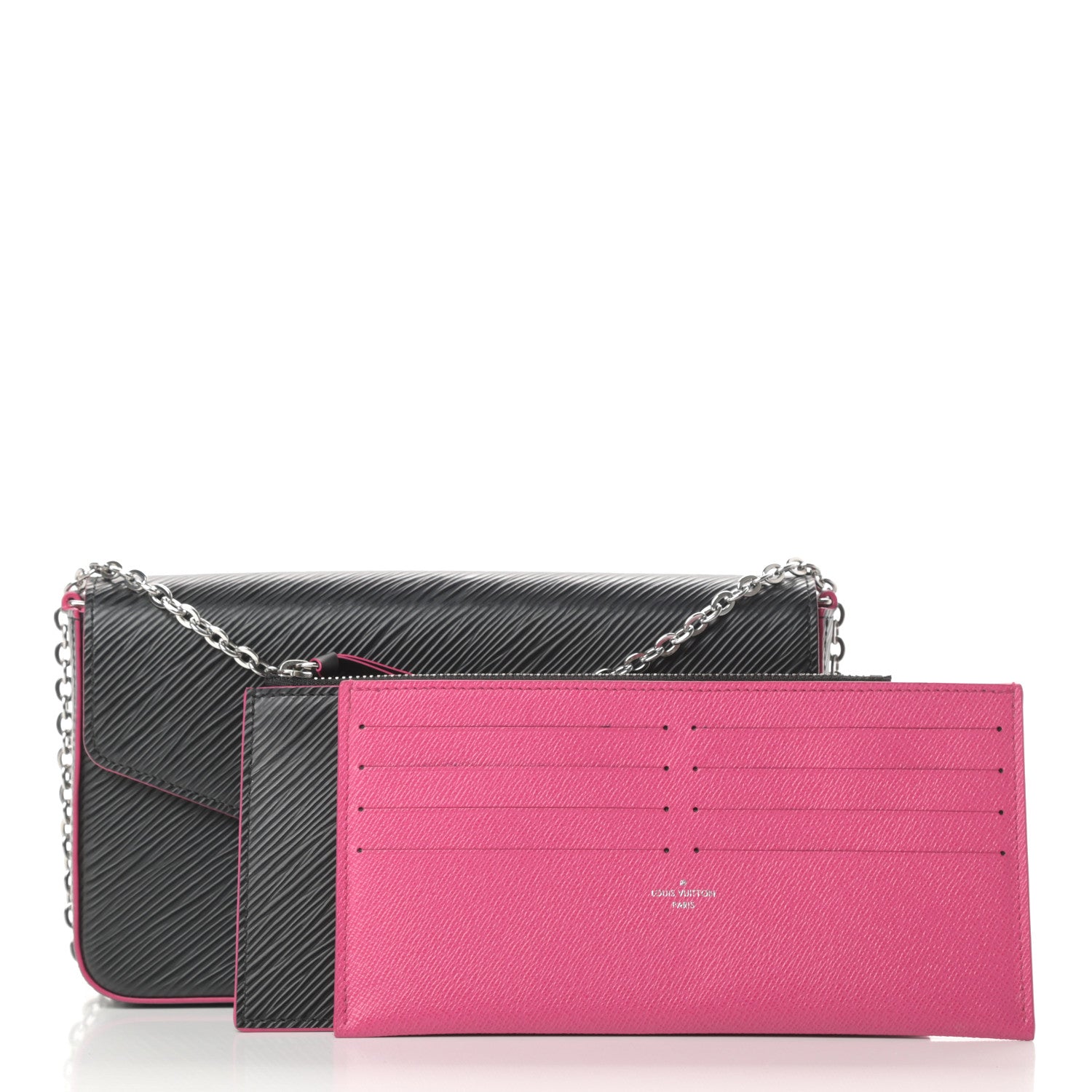 Louis Vuitton Epi Pochette Felicie Black Hot Pink 14 of 15
