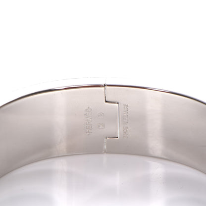 Hermes Enamel Wide Clic Clac H Bracelet GM Rose Nacarat 4 of 5